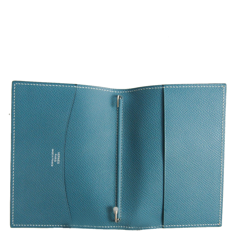 

Hermes Blue Jean Leather Planner Cover Agenda PM