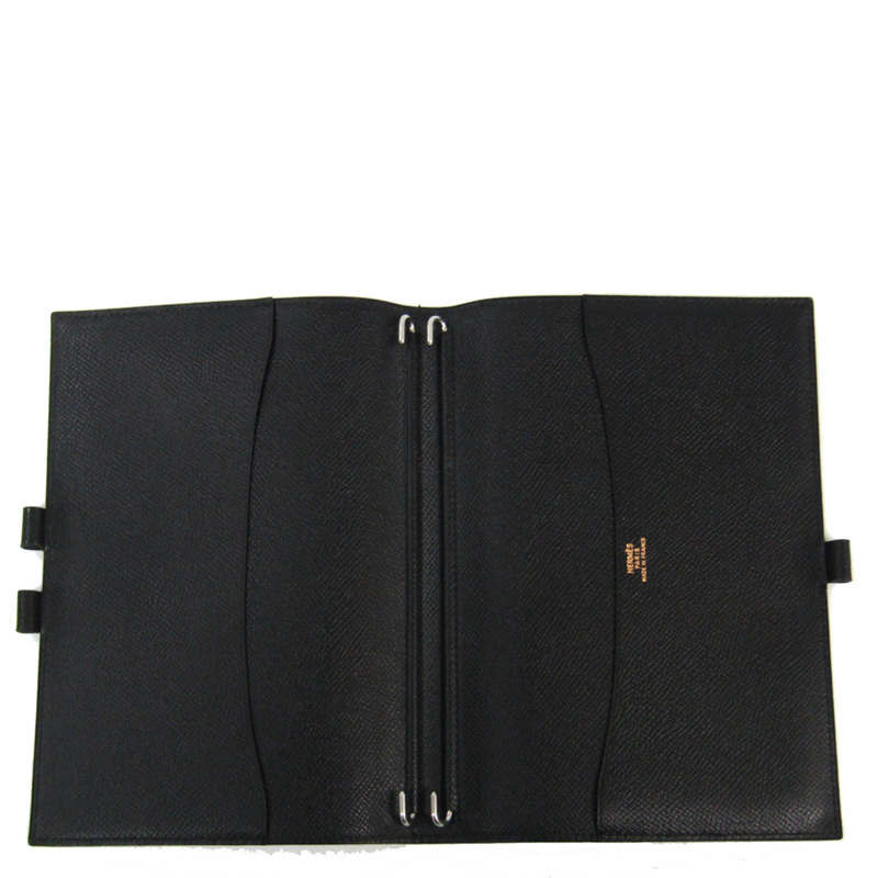 

Hermes Black Epsom Leather Planner Cover