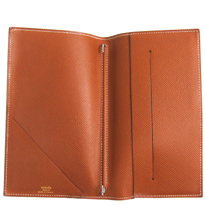 

Hermes Brown Courchevel Leather Agenda Planner Cover