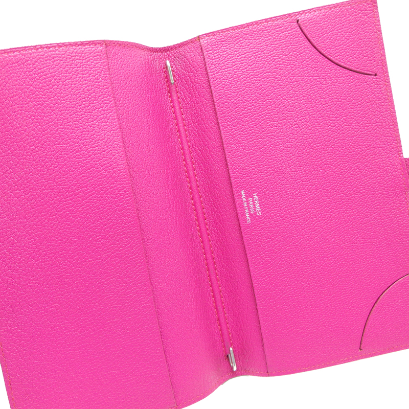 

Hermes Pink Chevre Leather Agenda Notebook Cover