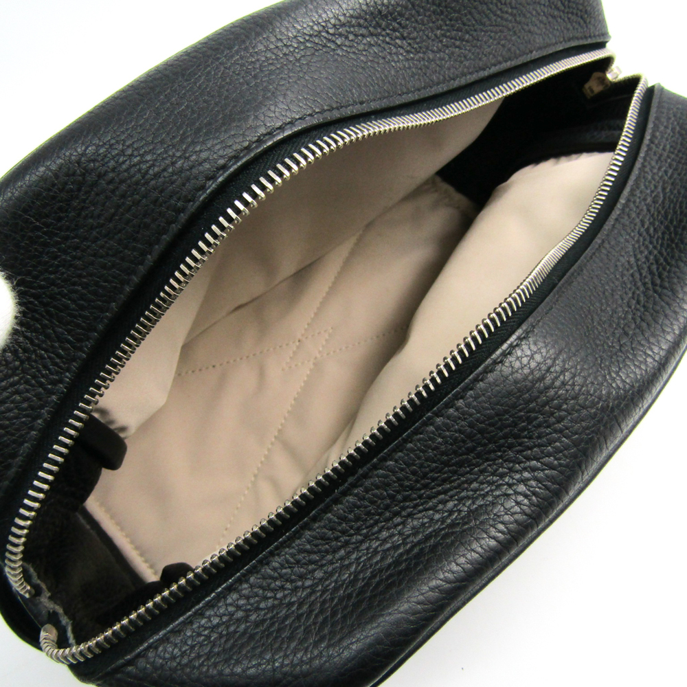 

Hermes Black Taurillon Clemence Leather Victoria Pouch