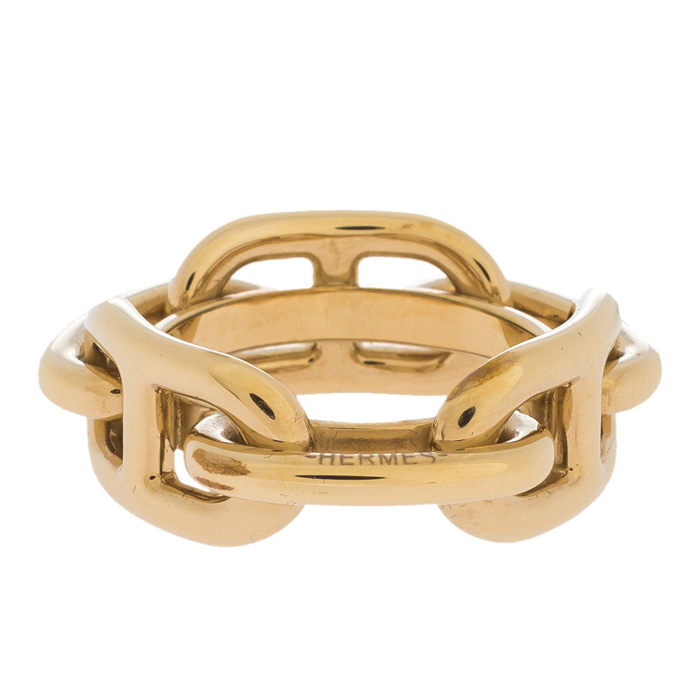 

Hermes Regate Permabrass Scarf Ring, Gold