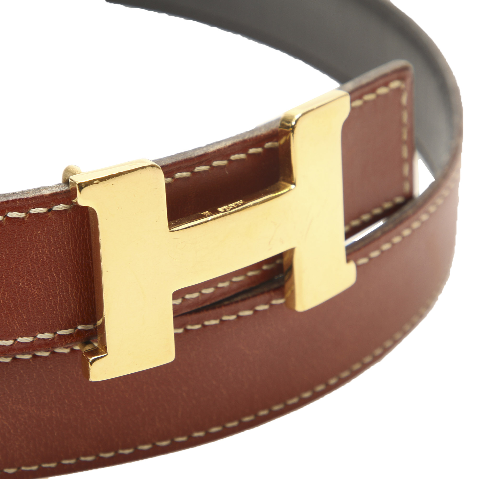 

Hermes Brown Calf Leather Constance Belt