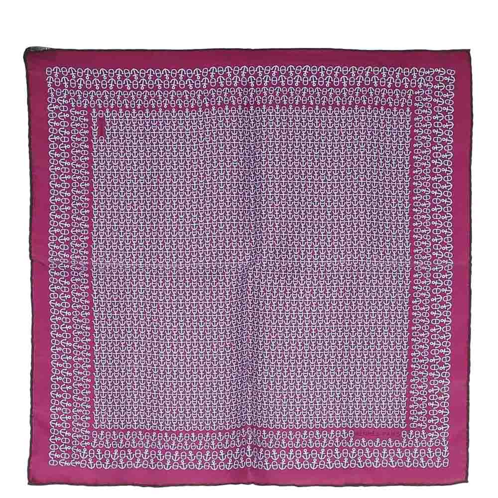 

Hermes Pink Silk Scarf