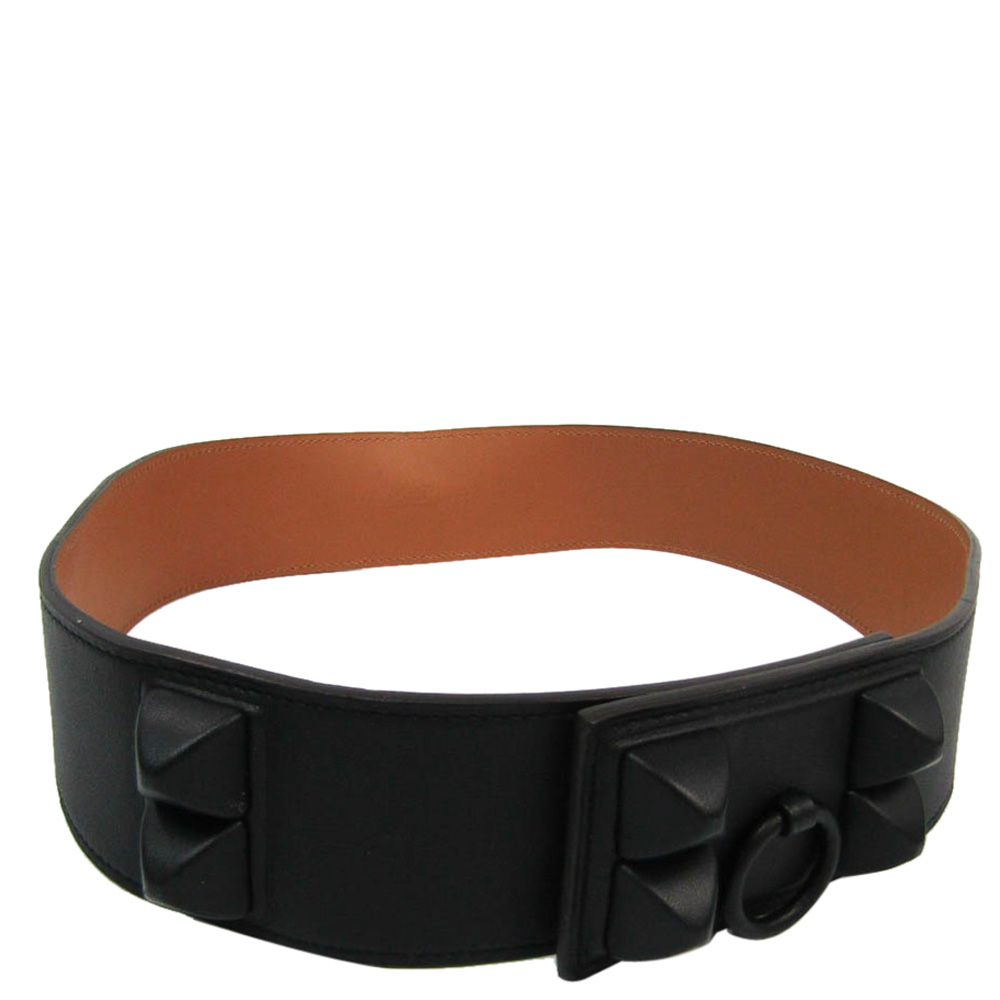 

Hermes Black Leather Vintage Collier de Chien Belt