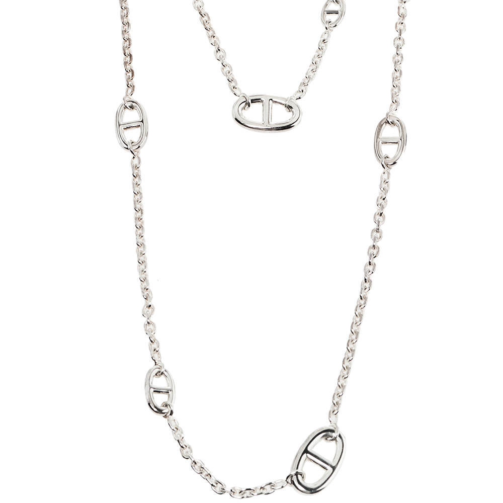 

Hermès Sterling Silver Farandole Long Toggle Necklace