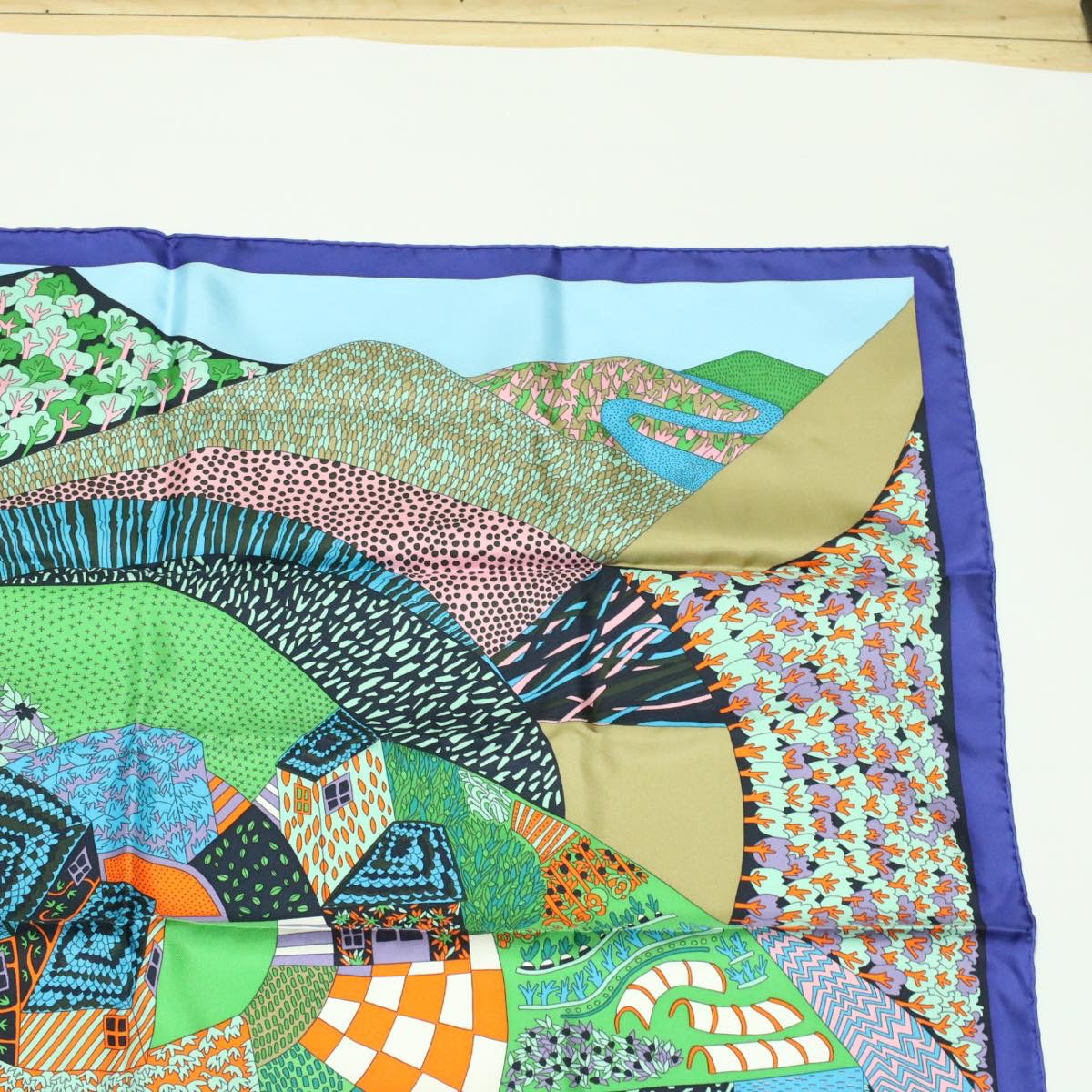 

Hermes Multicolor "A TRAVERS CAMPS"" Silk Scarf