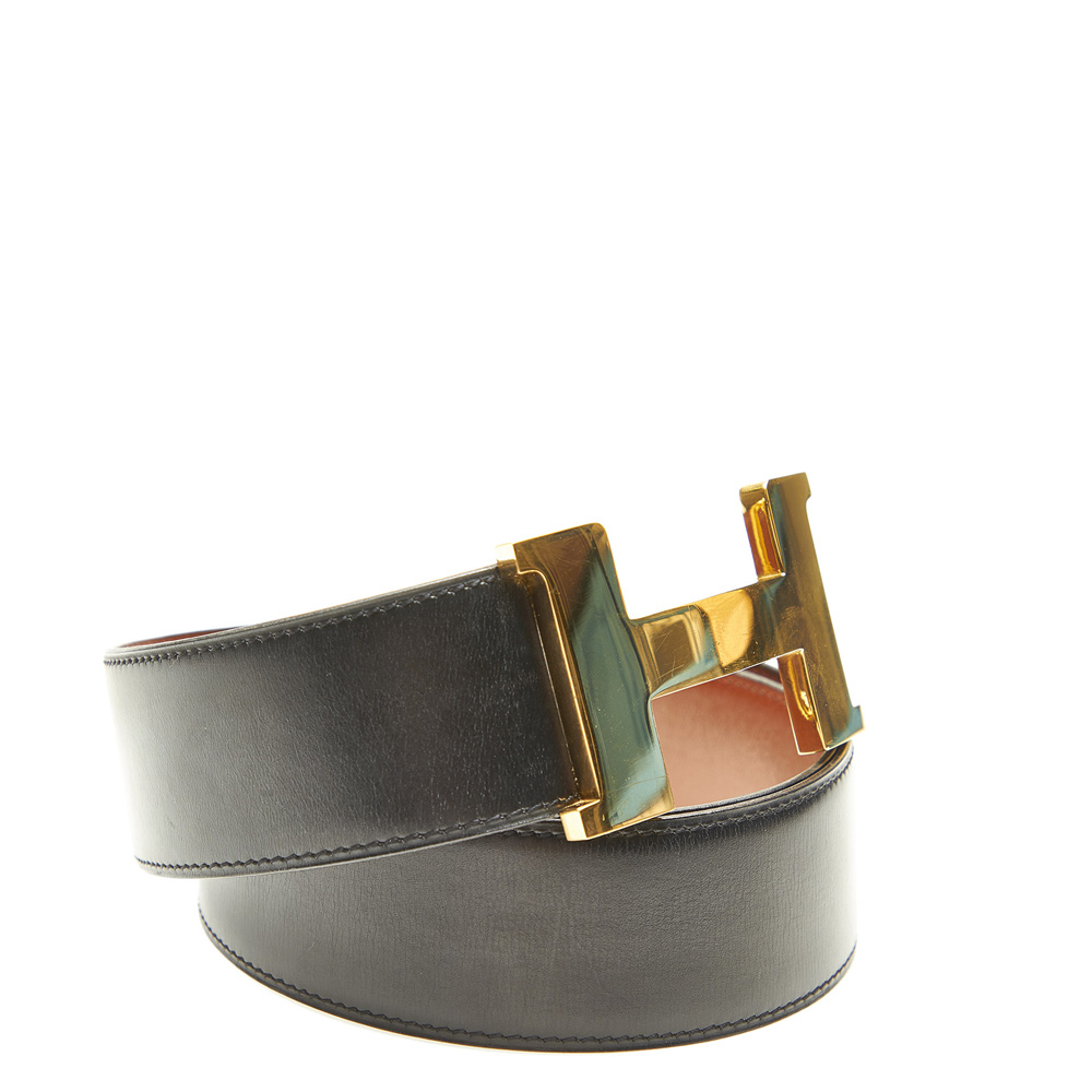 

Hermes Black Leather Constance Belt