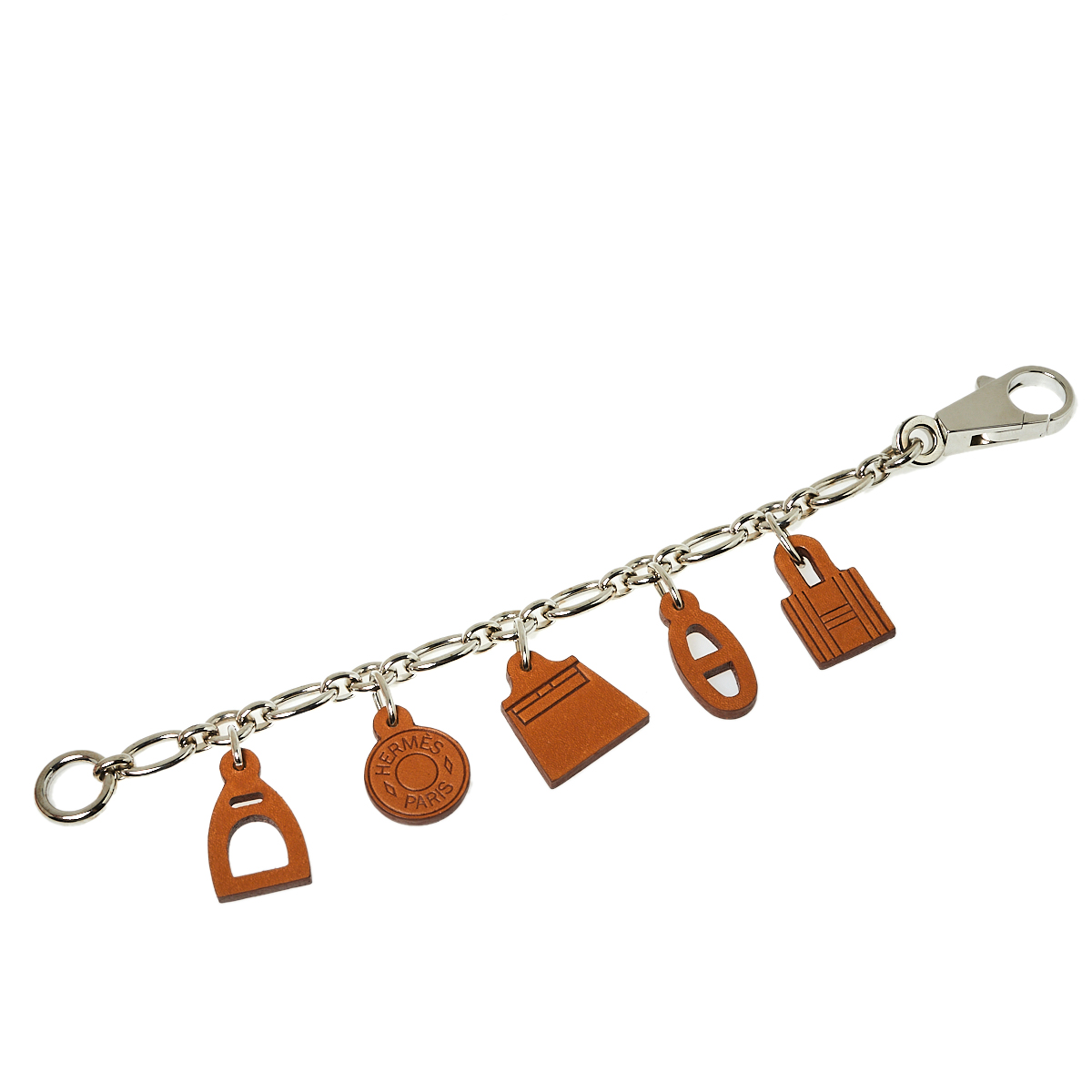 

Hermes Brown Barenia Breloque Olga Amulette Bag Charm MM