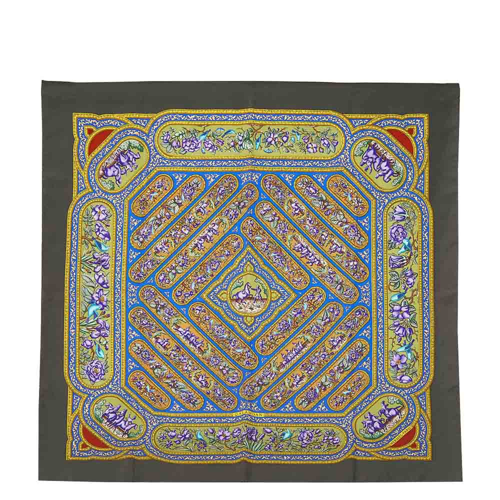 

Hermes Brown and multicolor Cashmere Silk Qalamdan Scarf