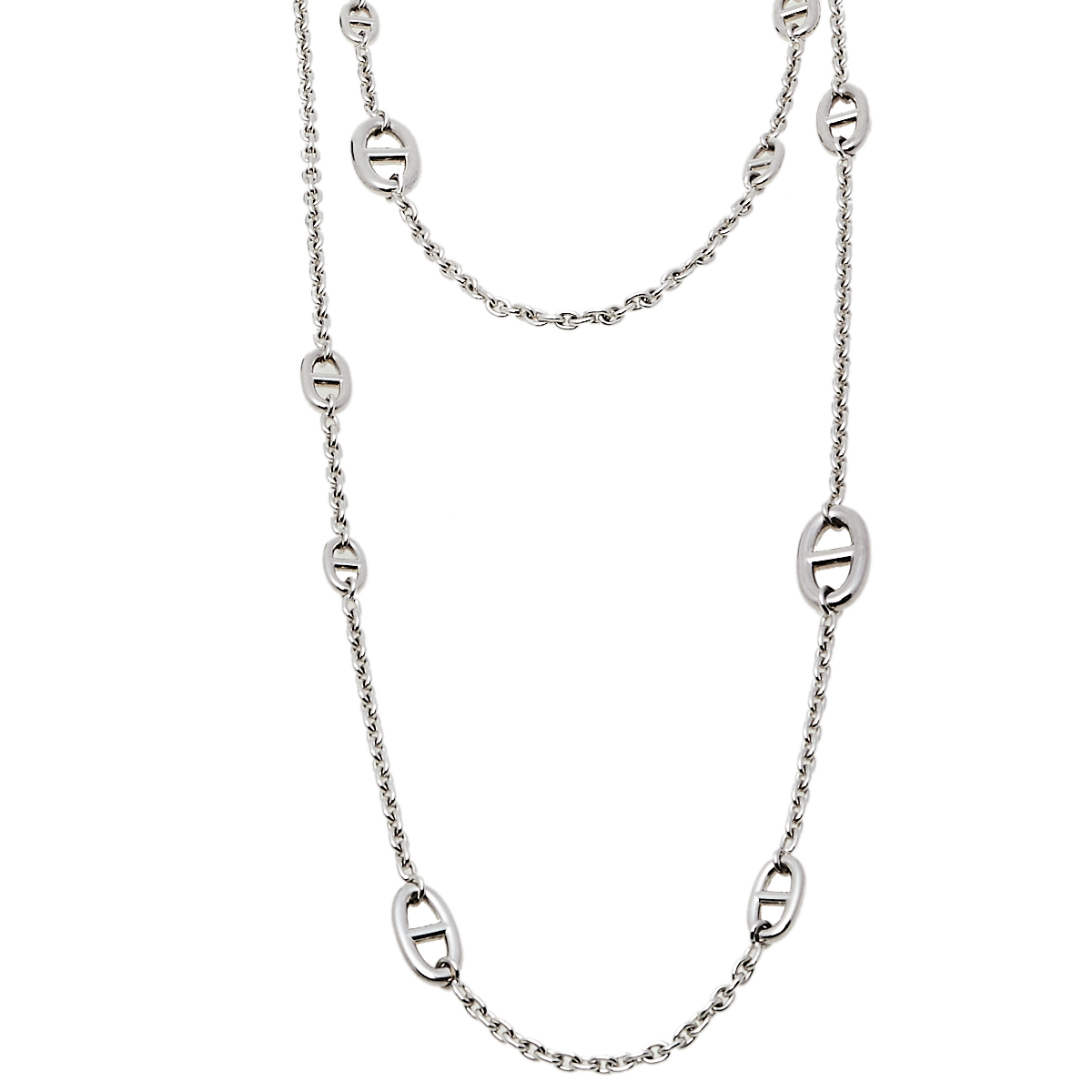 

Hermès Sterling Silver Farandole Long Toggle Necklace
