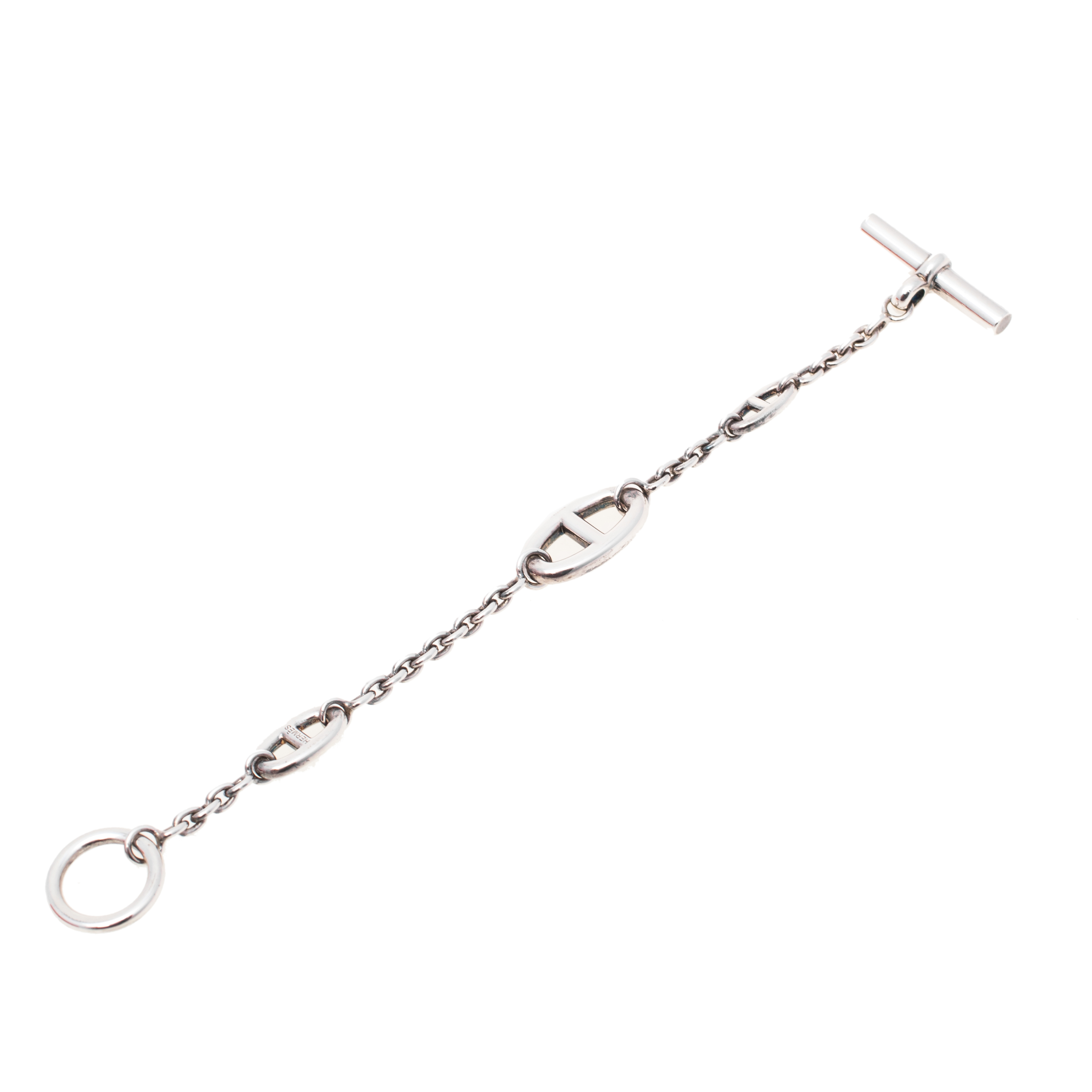 

Hermès Sterling Silver Farandole Toggle Bracelet