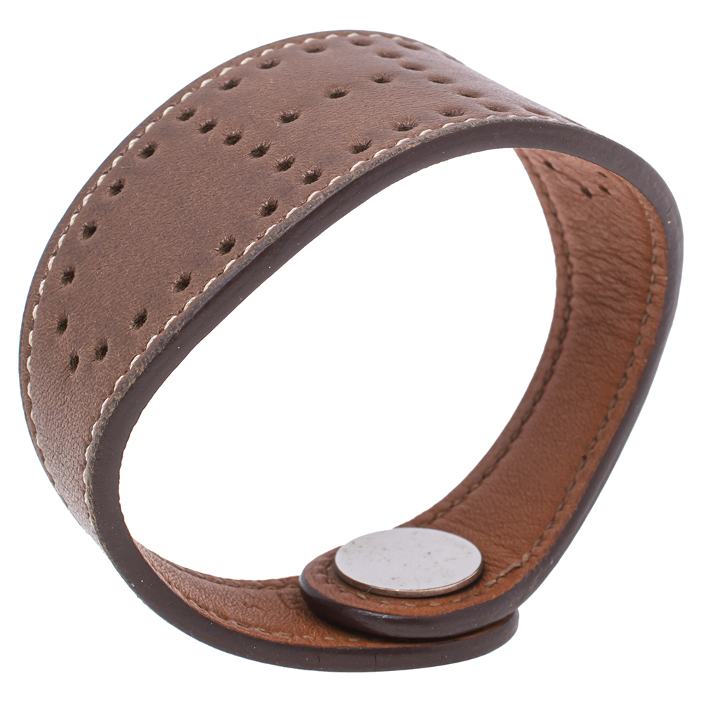 

Hermès Brown Leather Evelyne Bracelet