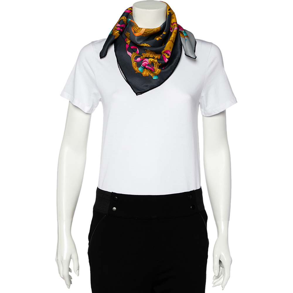 

Hermes Multicolor Ferronnerie Silk Square Scarf