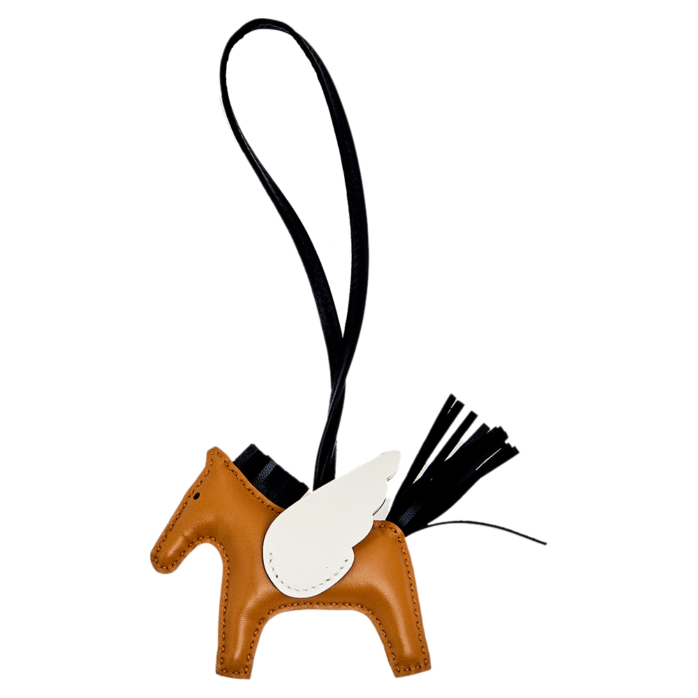 

Hermès Sesame/Black Rodeo Pegase Bag Charm, Multicolor