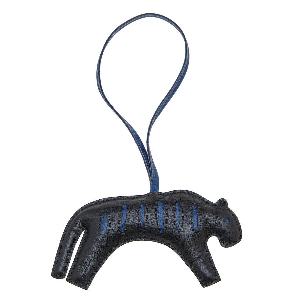 

Hermes Black/Bleu Rooroo Bag Charm