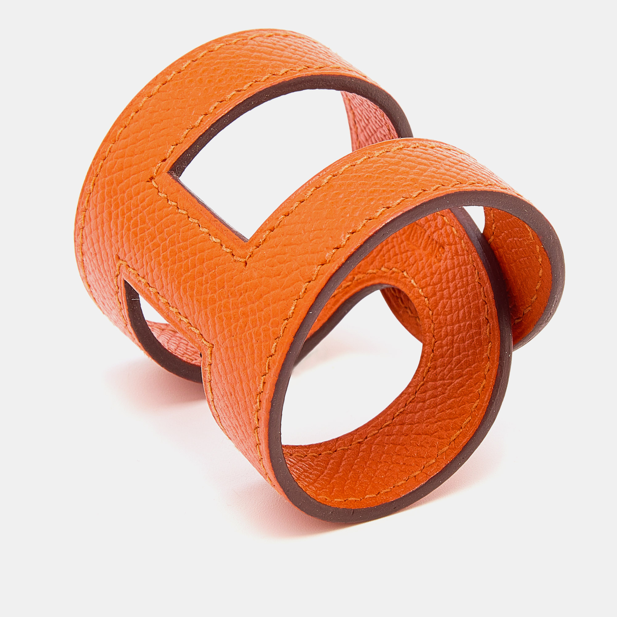 

Hermès Orange Epsom Leather Ano Cuff Bracelet