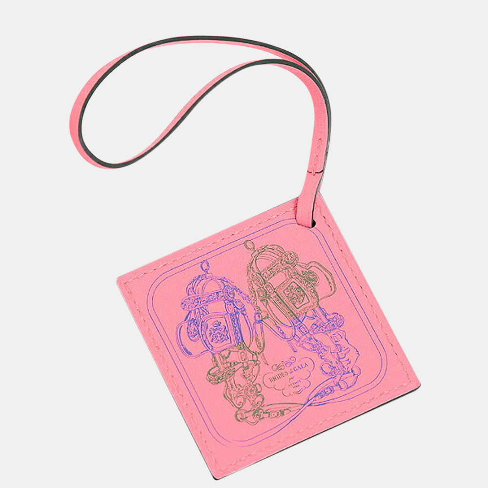 

Hermes Carre Charm Brid de Gala Bag Swift Rose Ete, Pink