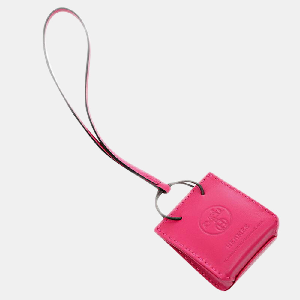 

Hermes Sack Orange Bag Charm Annu Milo Rose Mexico Shopper Type Y Engraved, Pink