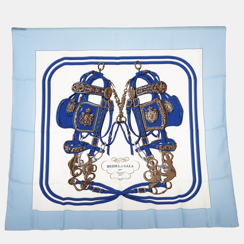 

Hermes Blue/Multi Color Brides de Gala Silk Scarf