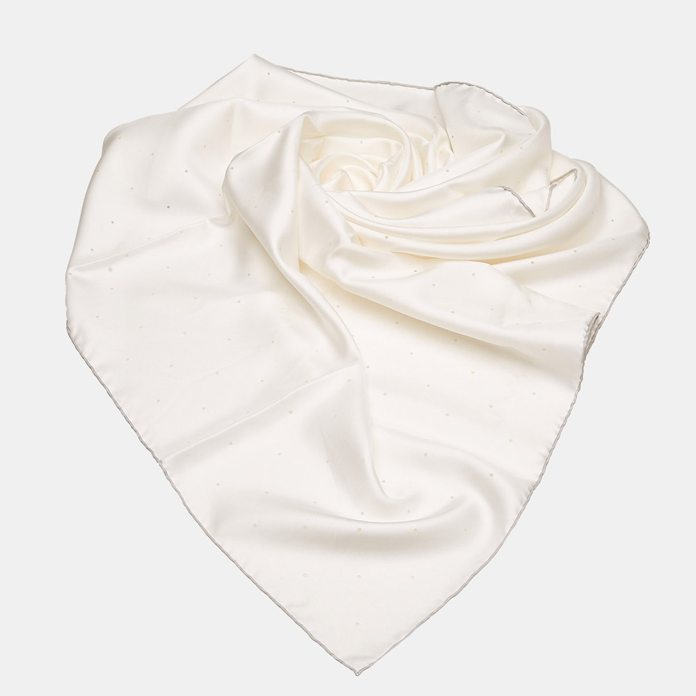 

Hermes White Printed Silk Scarf