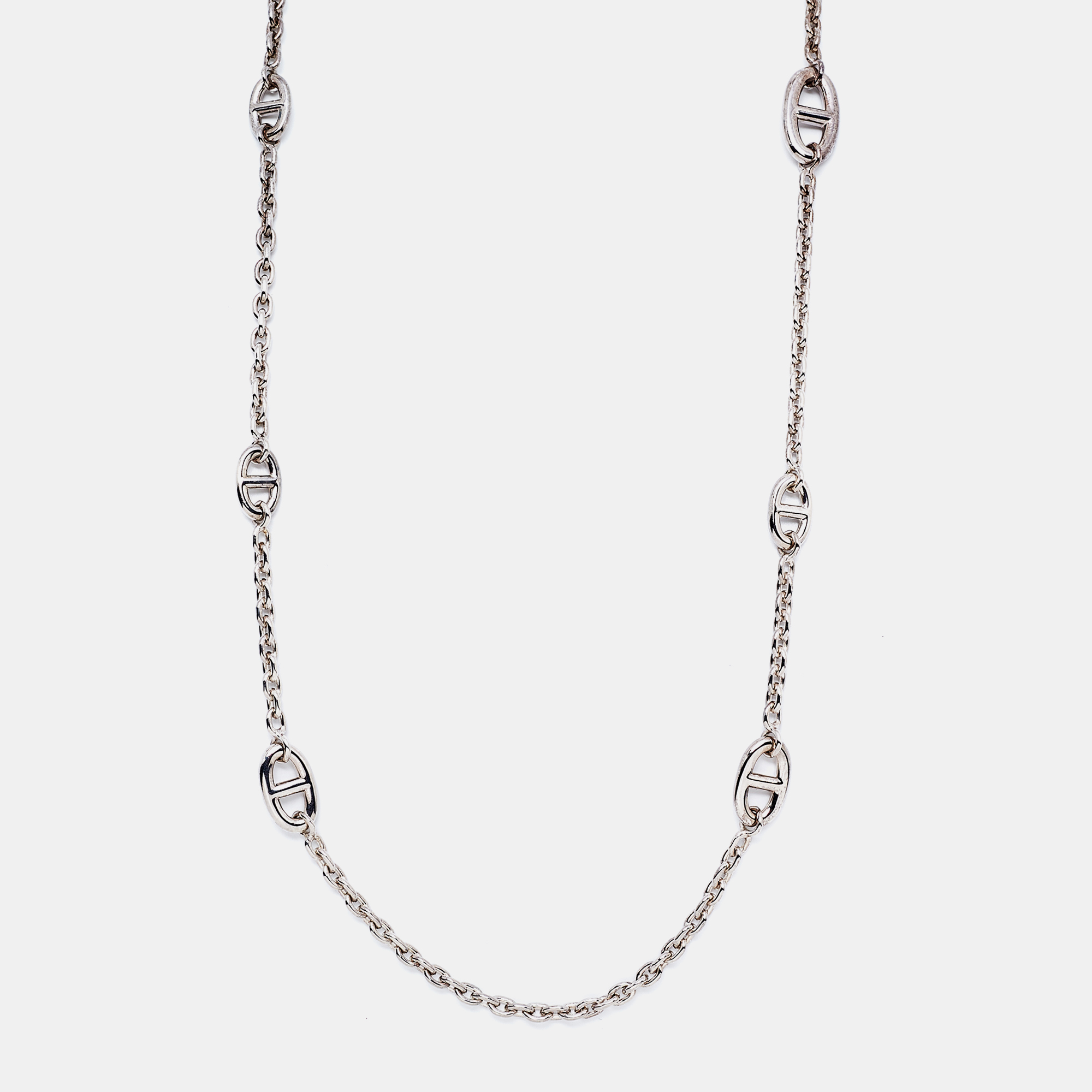 

Hermès Sterling Silver Farandole Long Toggle Necklace