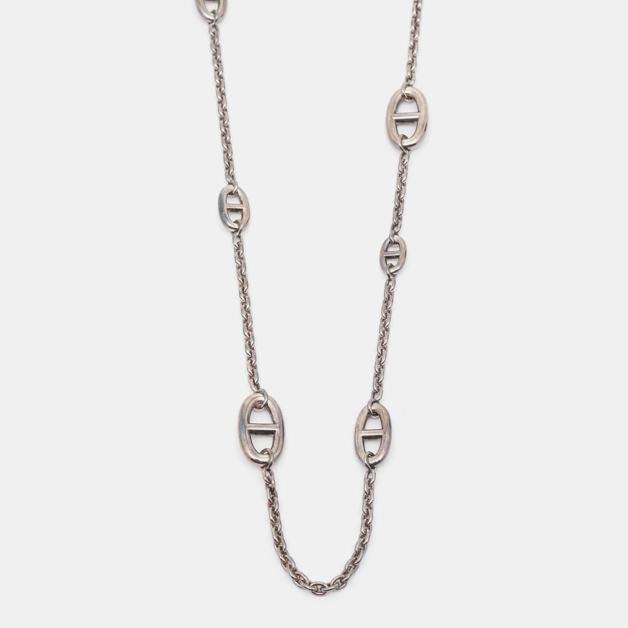 

Hermès Sterling Silver Farandole Long Toggle Necklace