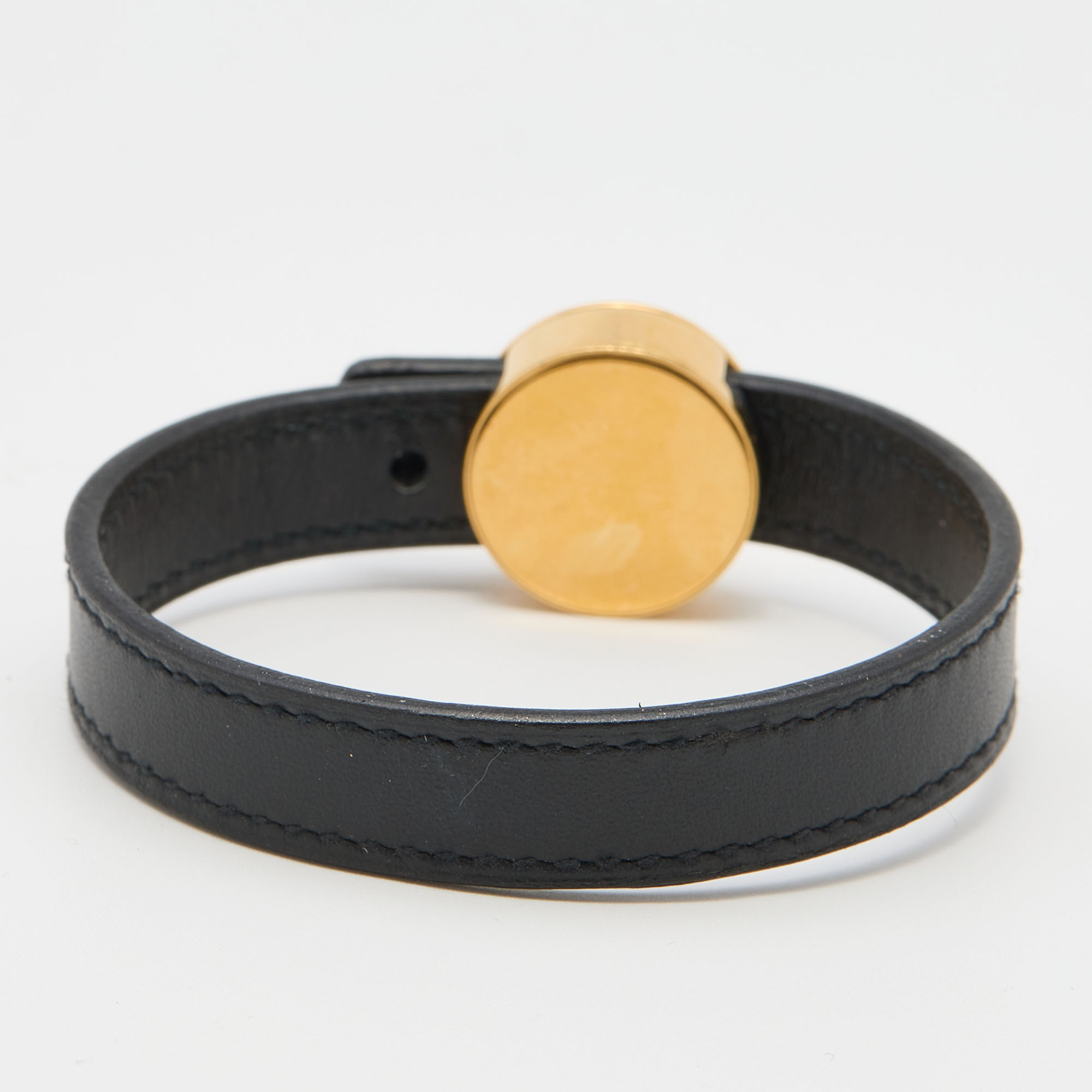 

Hermès Black Leather Interchangeable Looping Wrap Bracelet