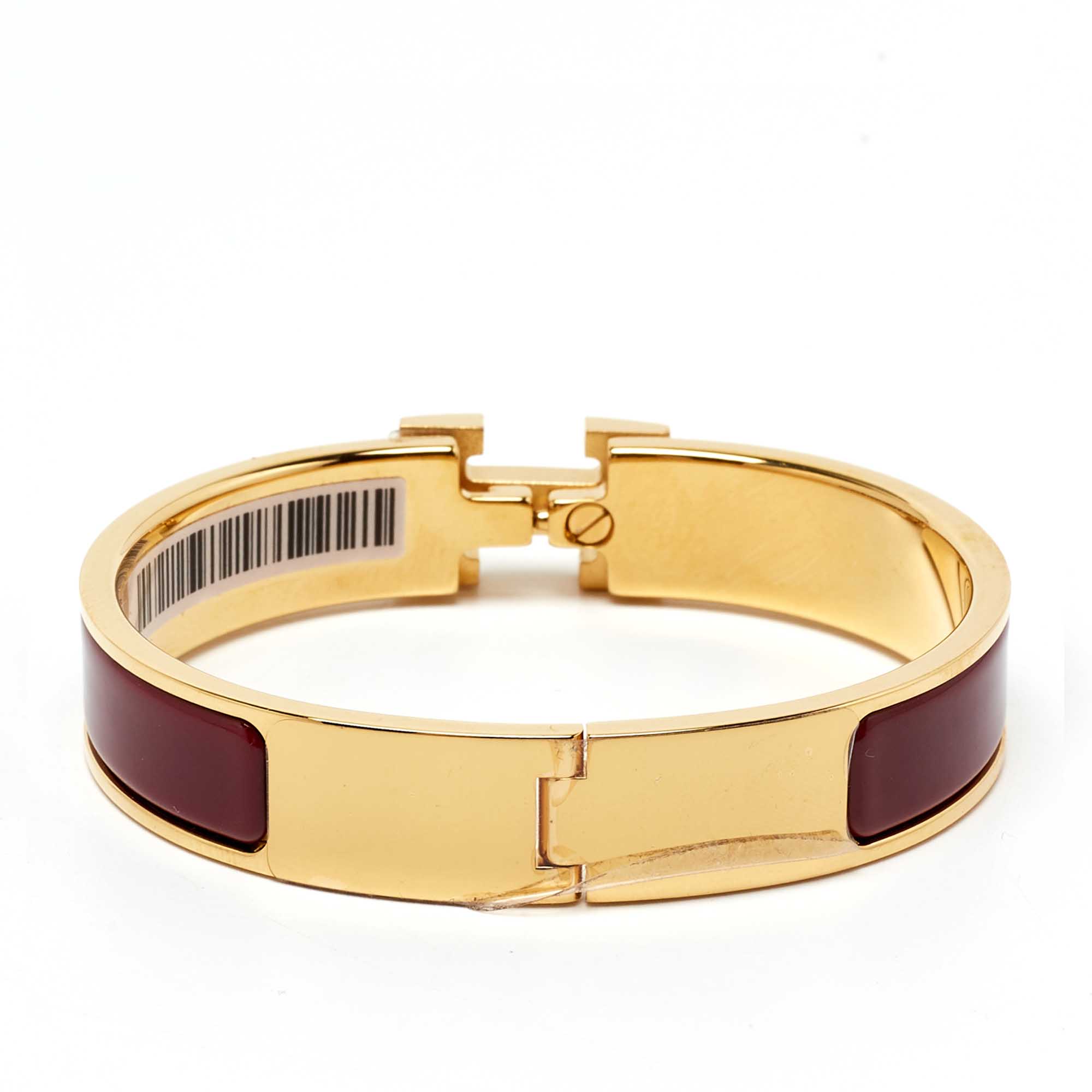 

Hermes Clic H Enamel Gold Plated Bracelet
