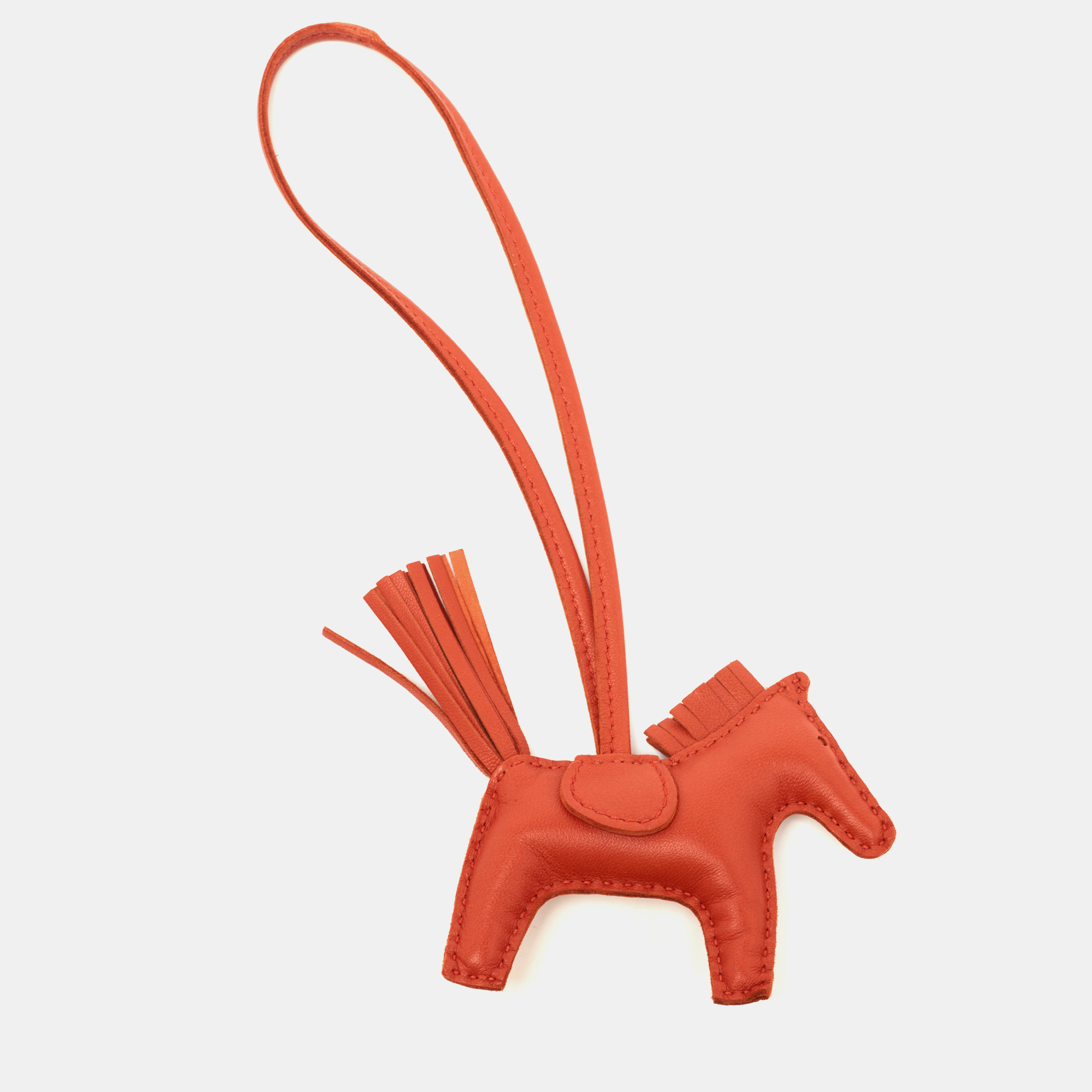

Hermes Cuivre Milo Leather Rodeo Bag Charm PM, Orange