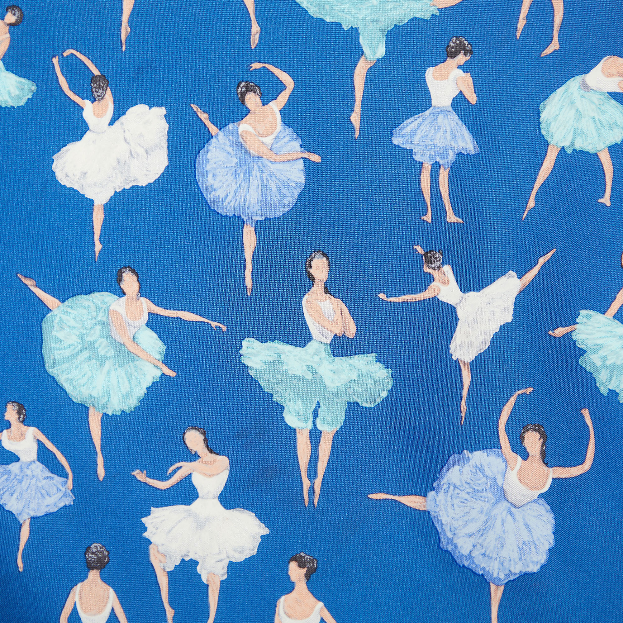 

Hermes Navy Blue Ballet Dancer Printed Silk Square Handkerchief