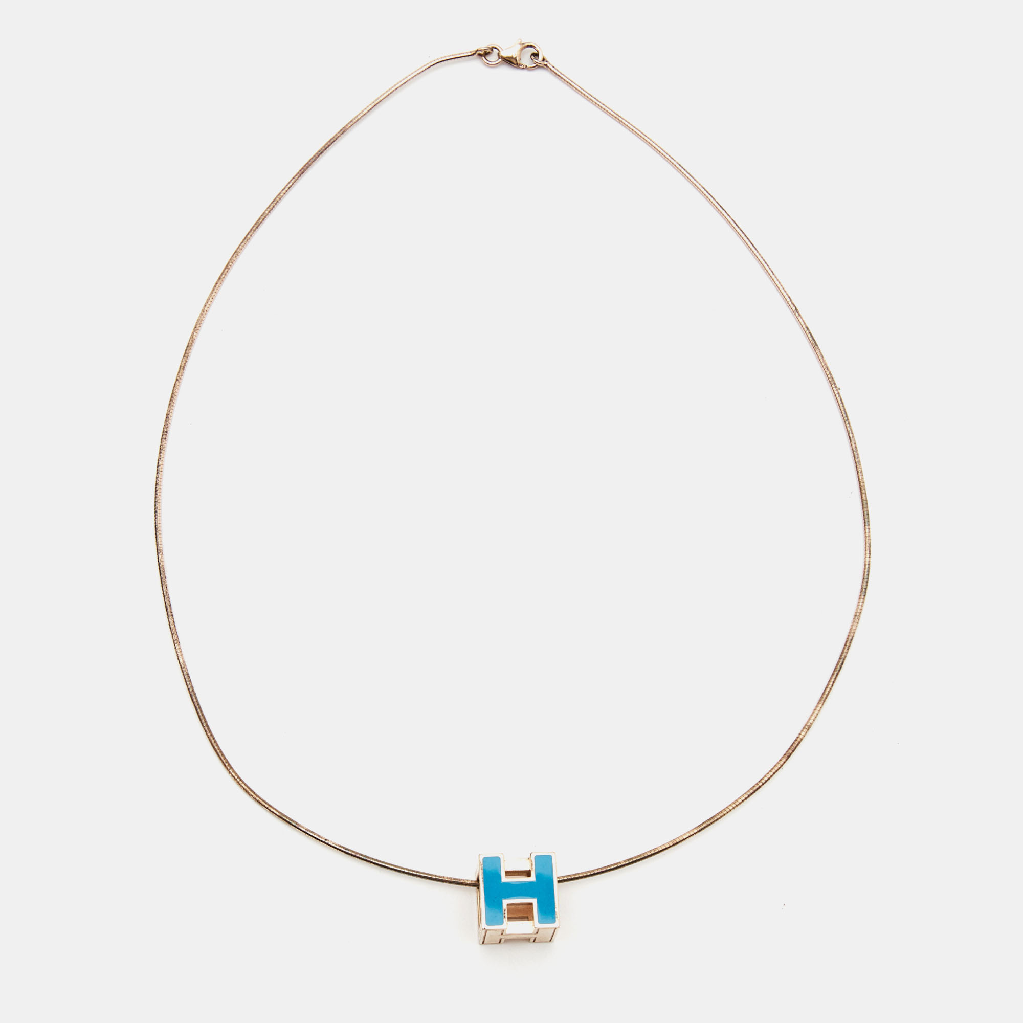 

Hermes Cage d'H Gold Plated Silver Pendant Necklace