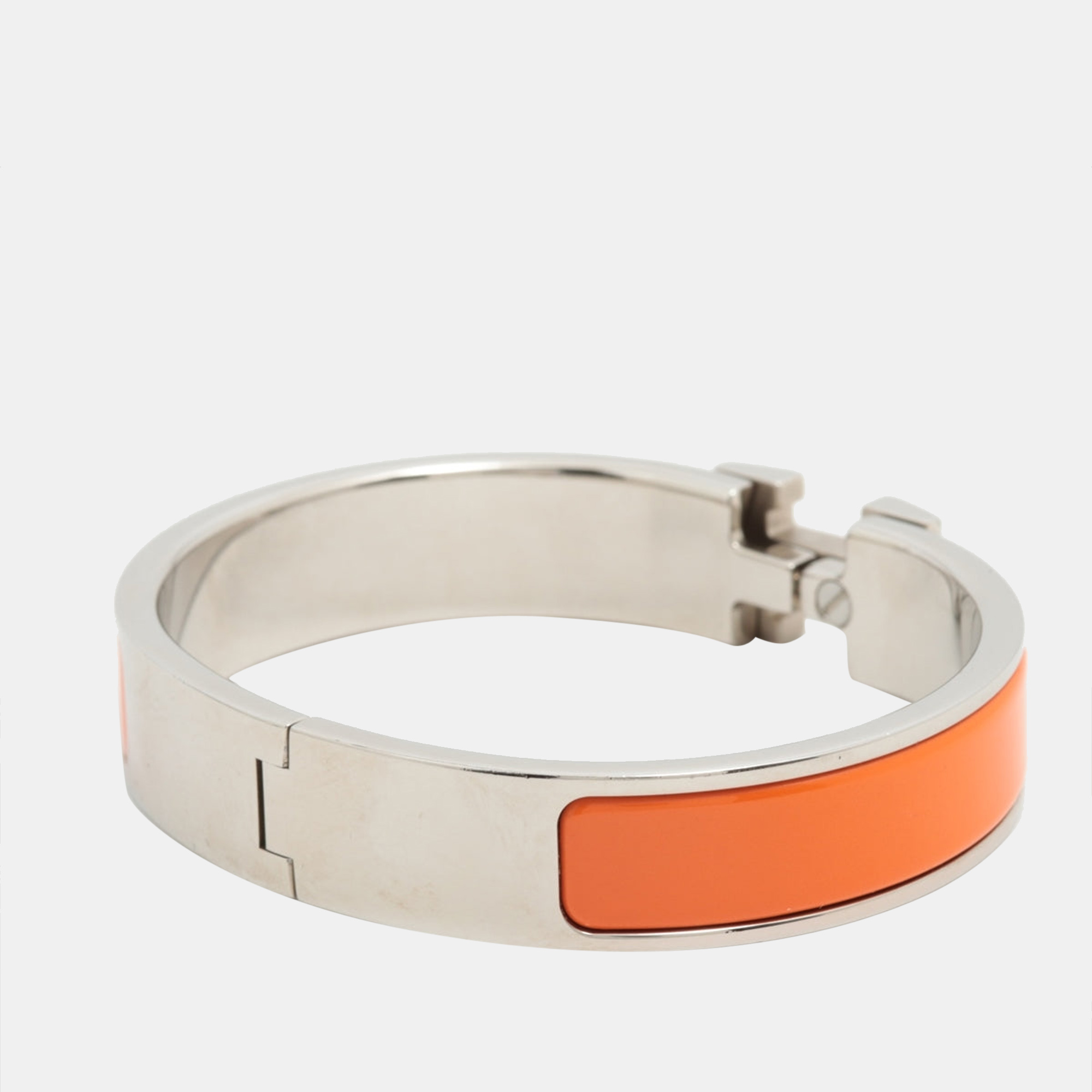 

Hermes H Bangle Clic Clac PM Bangle GP Silver/orange