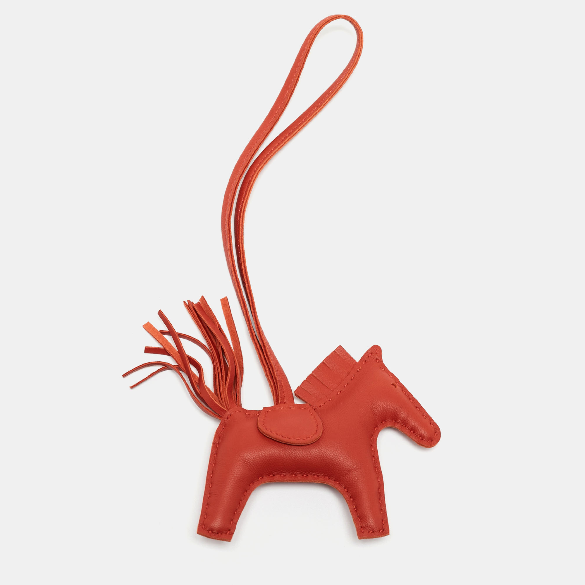 

Hermes Cornaline Milo Leather GriGri Rodeo Bag Charm PM, Orange