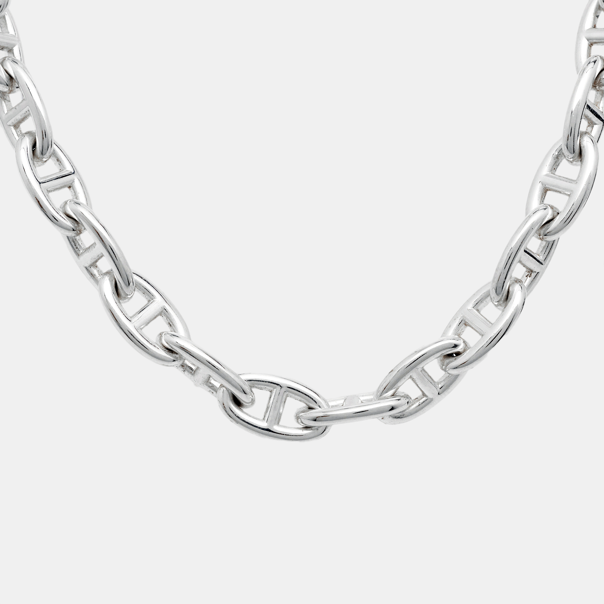 

Hermes Chaîne d'Ancre Sterling Silver Necklace