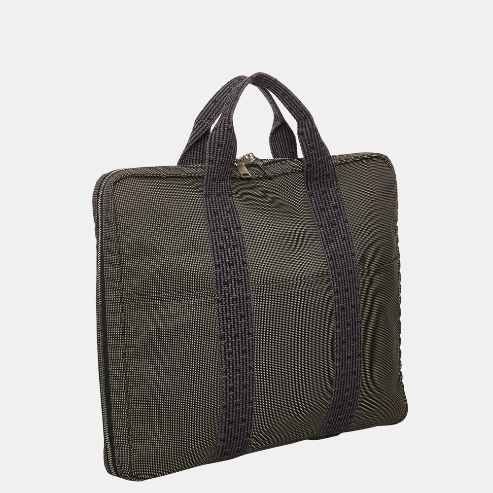 

Hermes Brown Fourre Tout Briefcase Toile