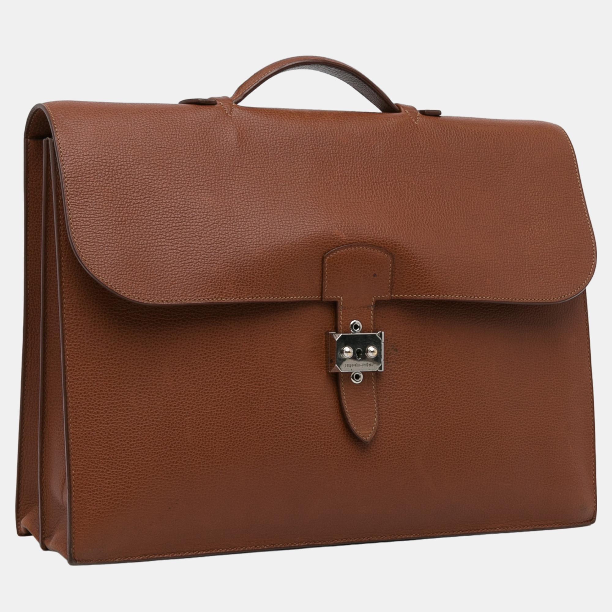 

Hermes Brown Togo Sac a Depeches