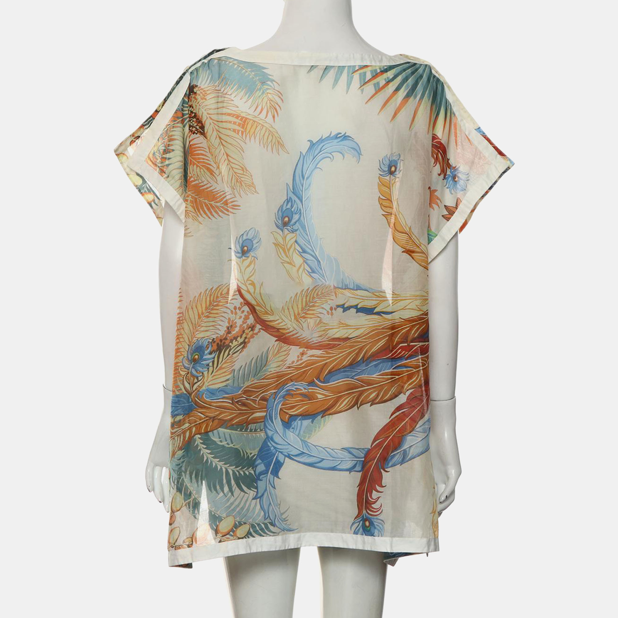 Hermes Multiclor Cotton Square Top FR 34 