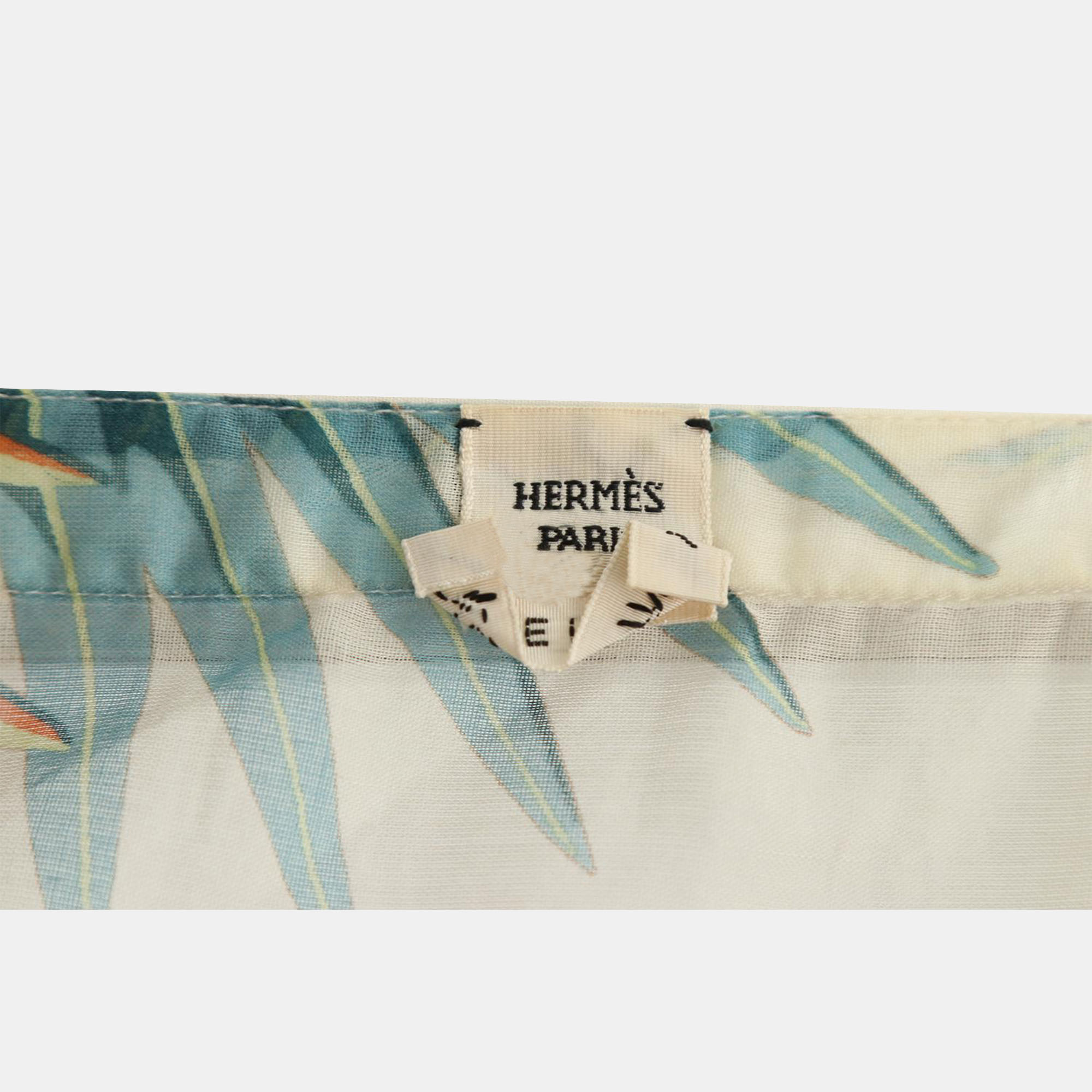 Hermes Multiclor Cotton Square Top FR 34 