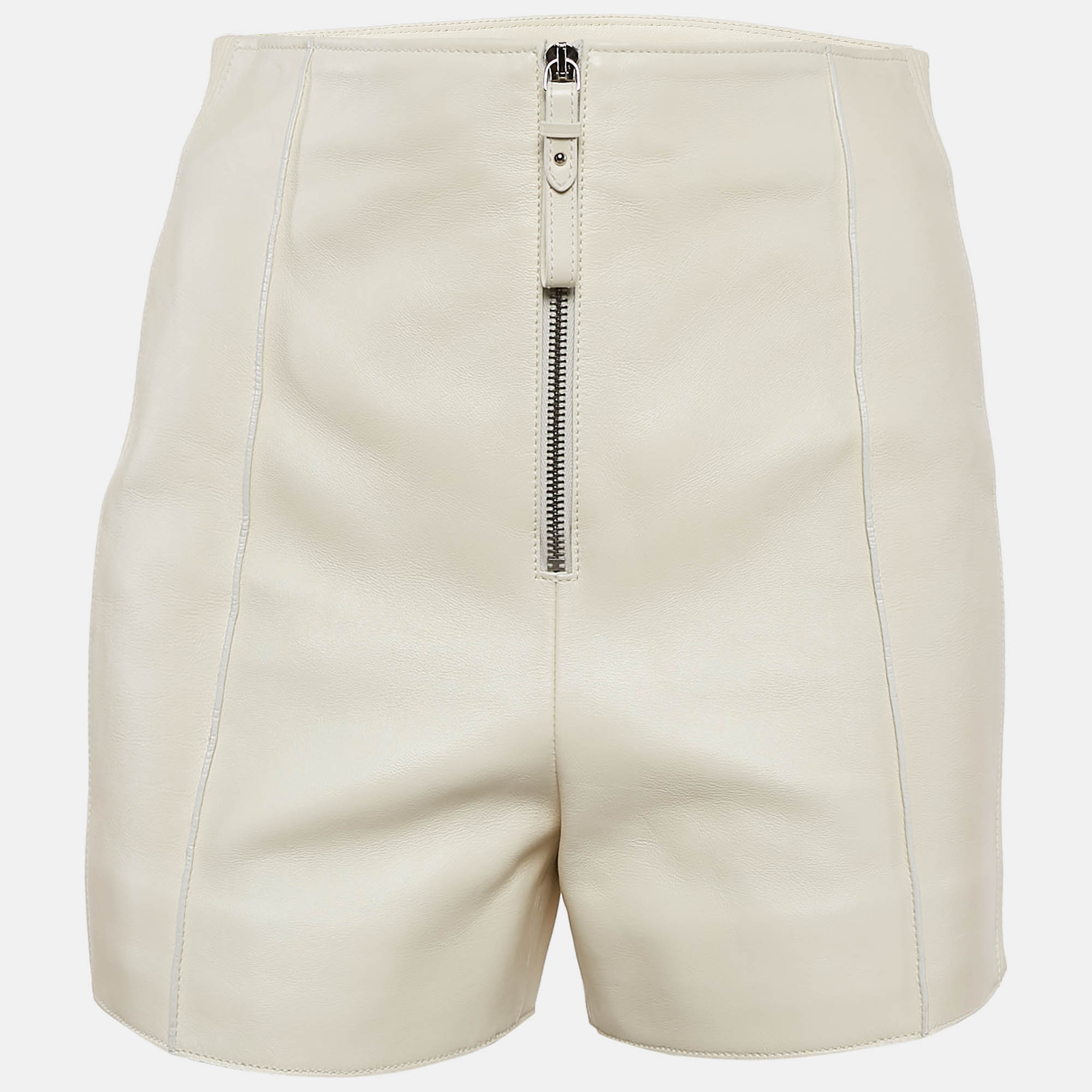 

Hermès Off White Leather Shorts S