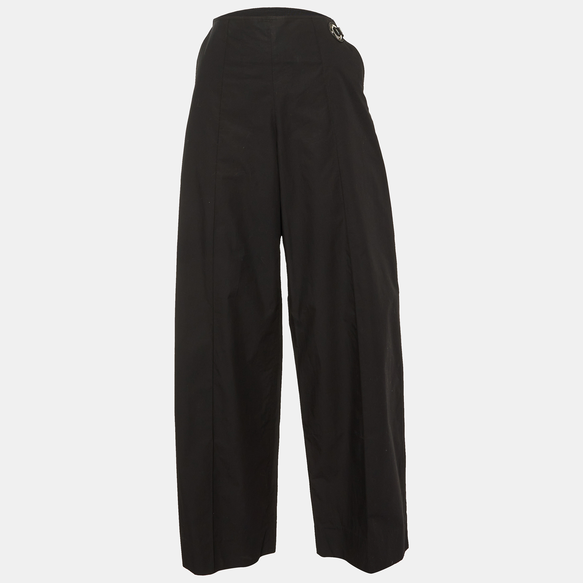 

Hermes Black Cotton Wide Leg Pants M