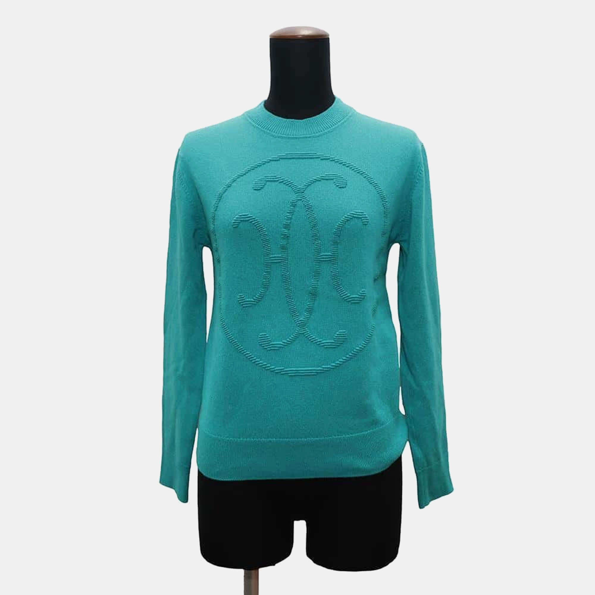 

Hermes H-Lift Knit Size 36 Vert Cashmere100%, Blue