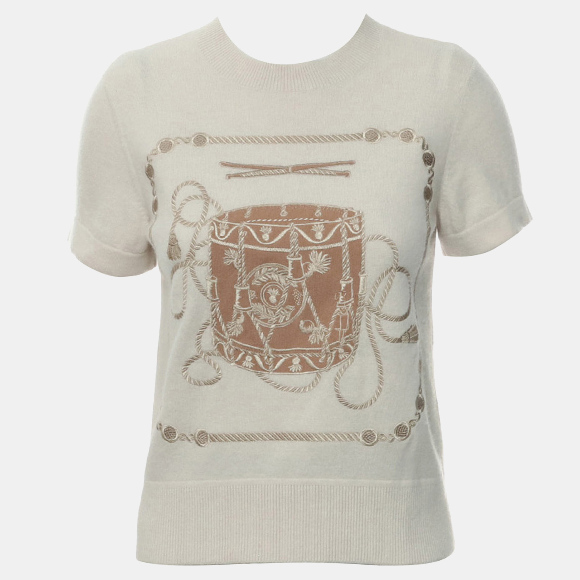 

Wool Les Tambours Top, Beige