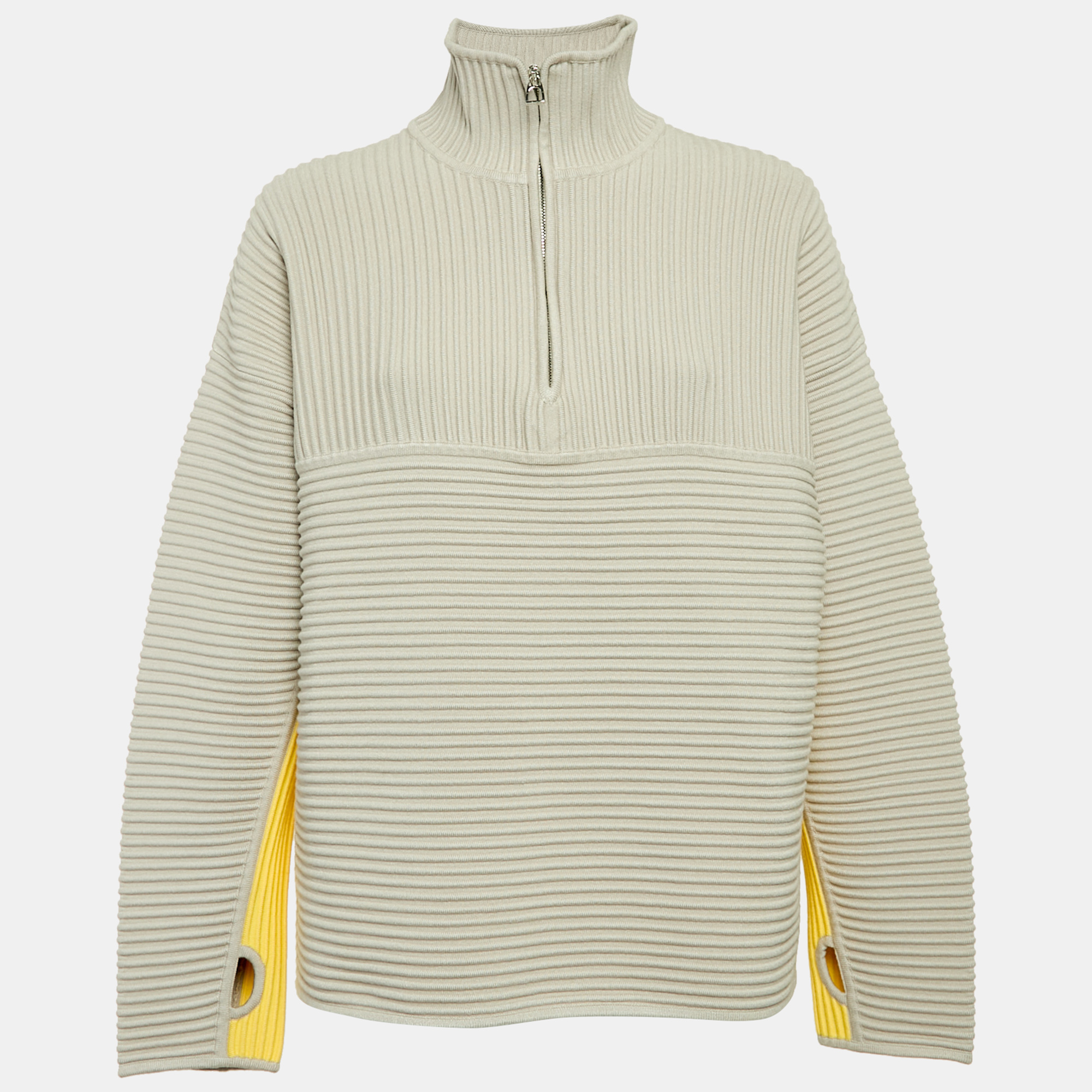 

Hermes Grey Stretch Knit Yoga Pullover XS