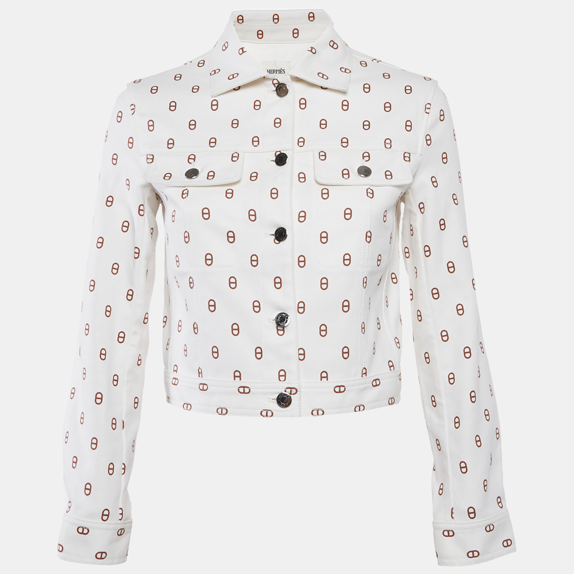

Hermès Off-White Printed Cotton Jacket S