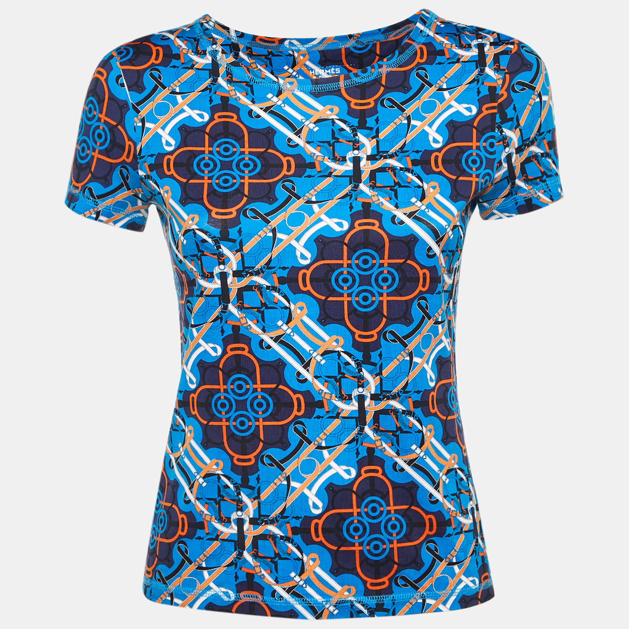 

Hermès Blue Printed Cotton Knit T-Shirt S