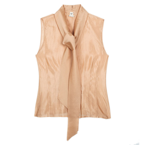 Hermes Front Tie Peach Top XL
