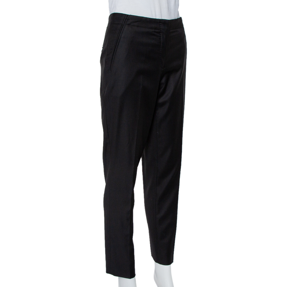 

Hermes Black Wool Tapered Leg Trousers