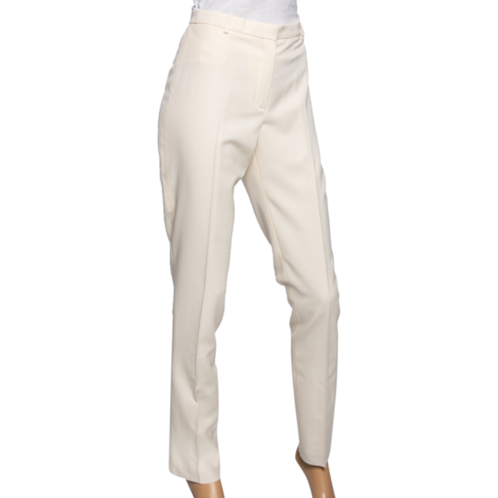 

Hermes Cream Wool Trousers