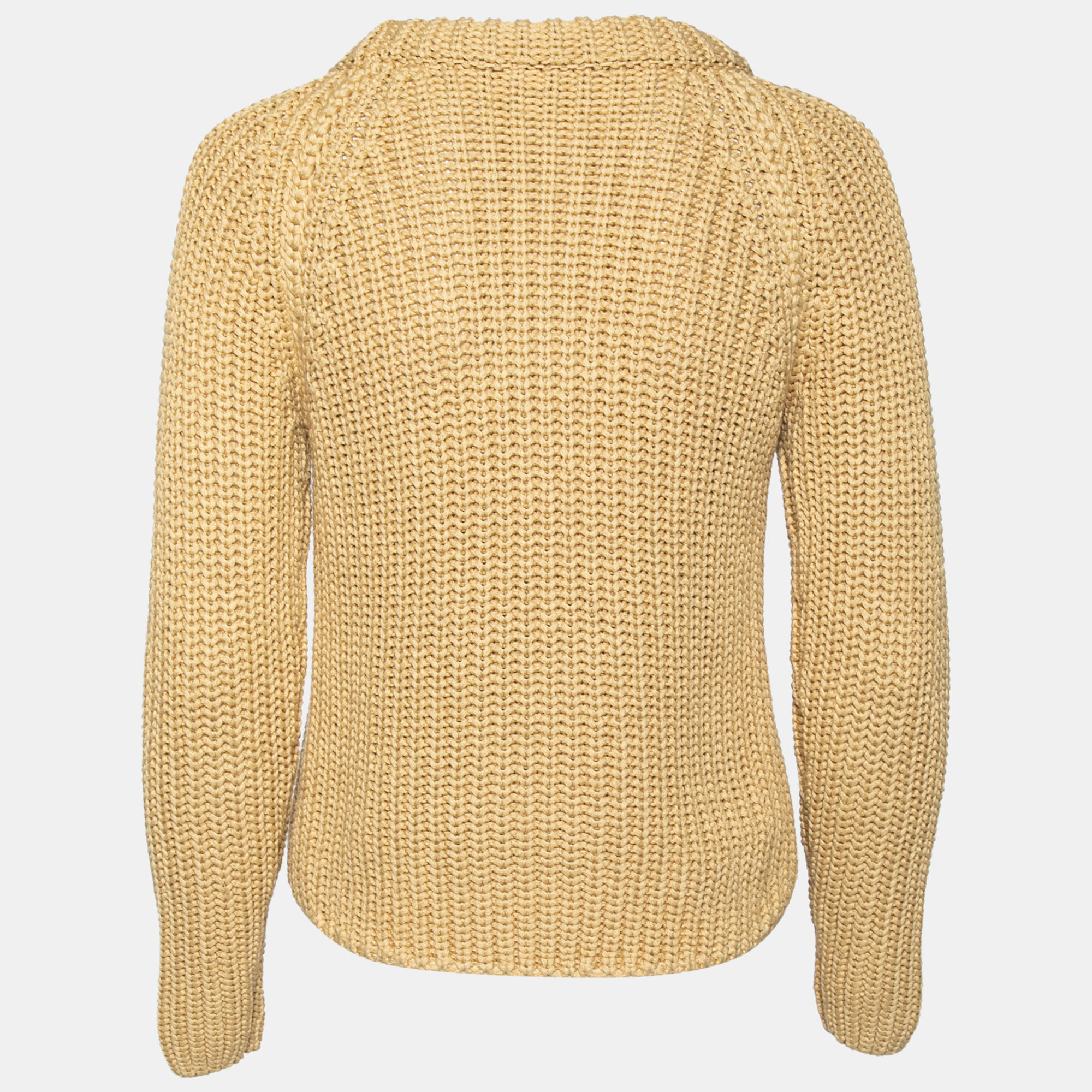 

Hermes Beige Chunky Knit Long Sleeve Sweater